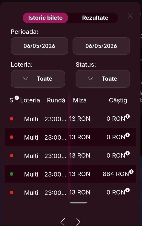 Istoric bilete Polonia Multi, 06/05/2026